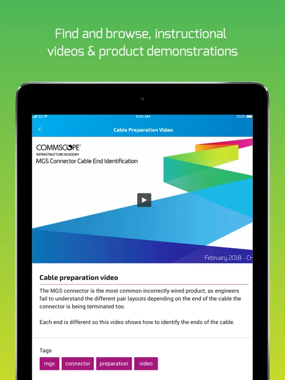 Tangkapan layar Infrastructure Academy iPad 