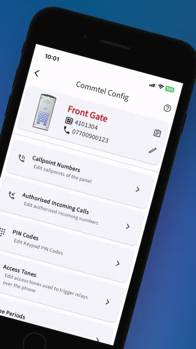 Captures d'écran de Commtel Config