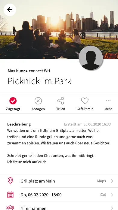 Screenshot di connect WH