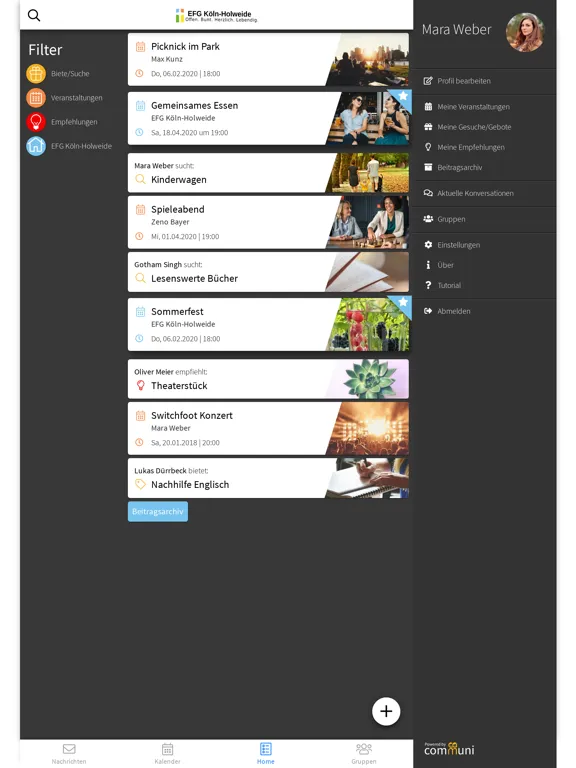 Zrzuty ekranu EFG Köln-Holweide iPad 