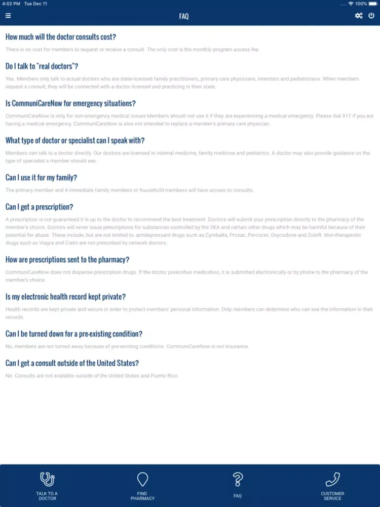 Capturas de pantalla de CommuniCareNow iPad 