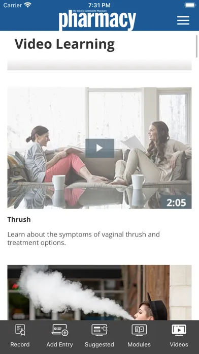 Capturas de tela do Pharmacy Magazine
