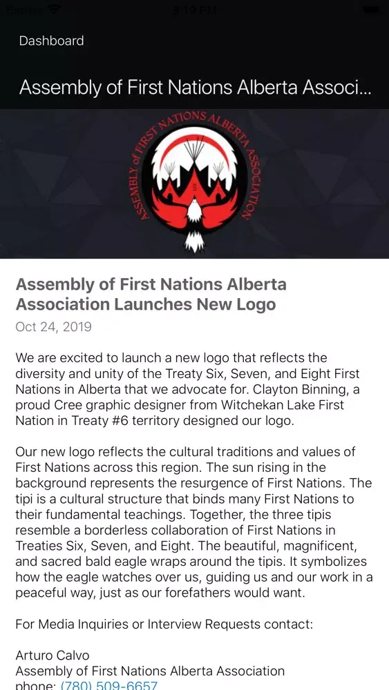 Zrzuty ekranu Assembly of First Nations - AB