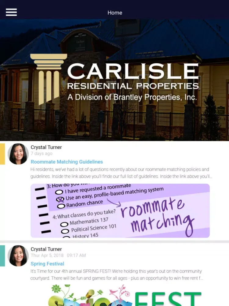 Carlisle Residential iPad  स्क्रीनशॉट