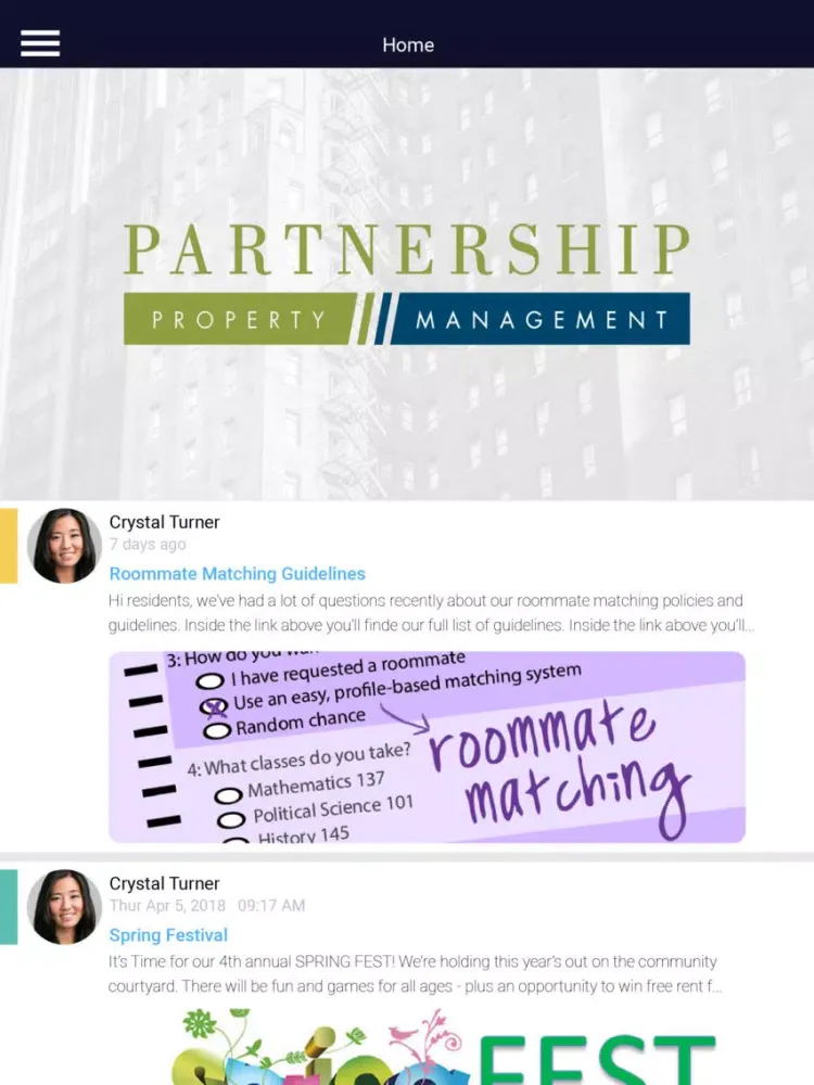 Captures d'écran de Partnership Property Mgmt iPad 