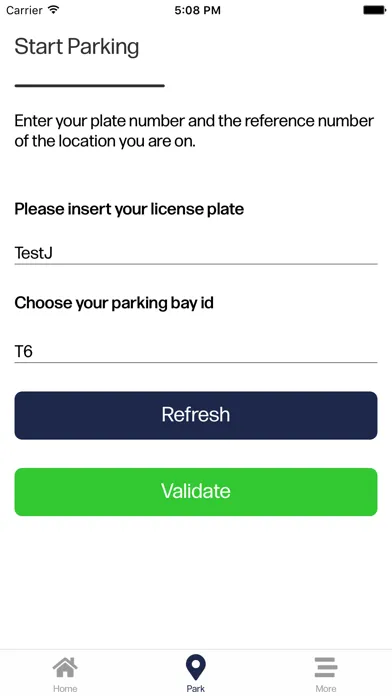 Zrzuty ekranu VRT SmartParking