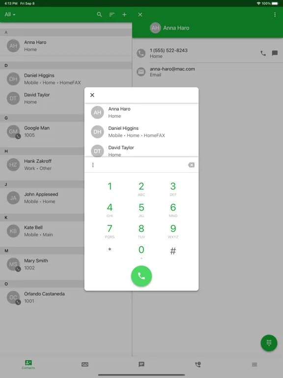 Community Fibre Home Phone iPad  Screenshots