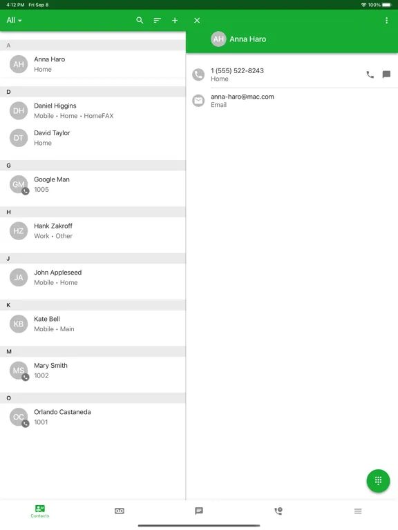 Community Fibre Home Phone iPad  Screenshots