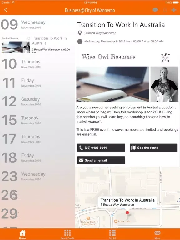 ภาพหน้าจอของ Biz@Wanneroo iPad 