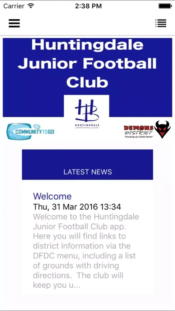 Ảnh chụp màn hình của Huntingdale Junior Football Club