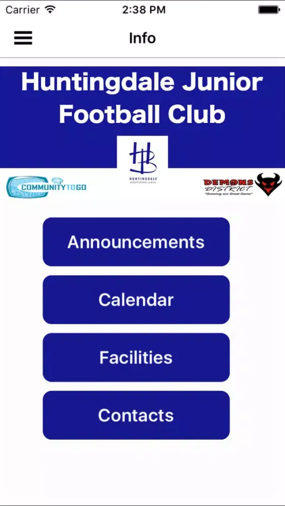 Ảnh chụp màn hình của Huntingdale Junior Football Club