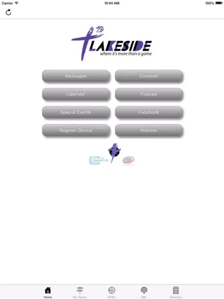 Ảnh chụp màn hình của Lakeside Basketball Assocataion iPad 