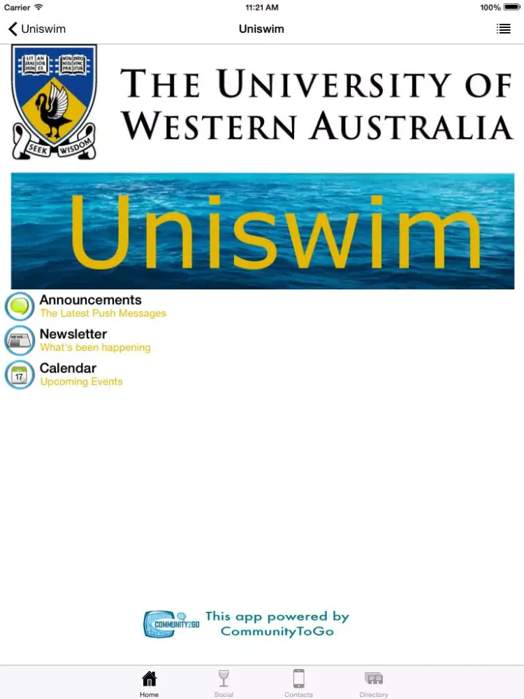 Uniswim iPad  Screenshots