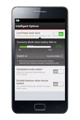 Captures d'écran de Comodo Battery Saver