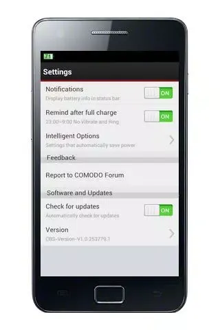 Captures d'écran de Comodo Battery Saver