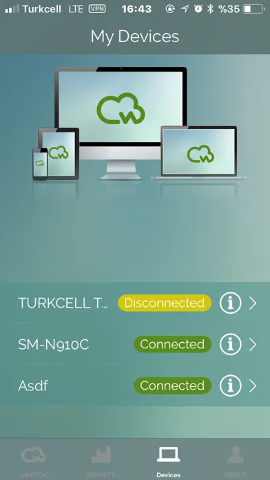 Capturas de pantalla de cWatch Office