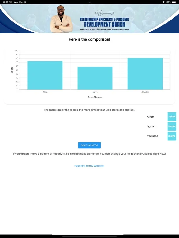 Compare Your Exes iPad  سکرین شاٹس
