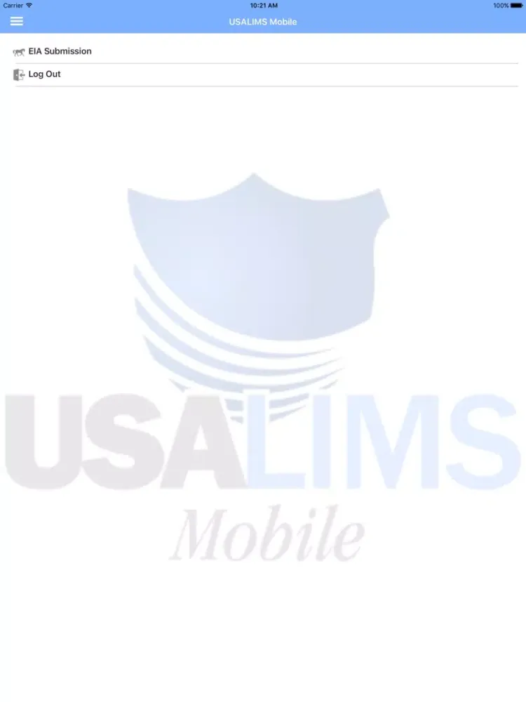 Tangkapan layar USALIMS Mobile iPad 