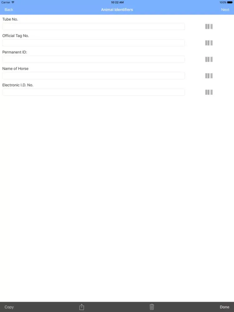 Tangkapan layar USALIMS Mobile iPad 