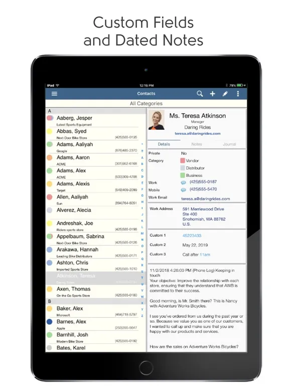 Capturas de tela do DejaOffice CRM with PC Sync iPad 