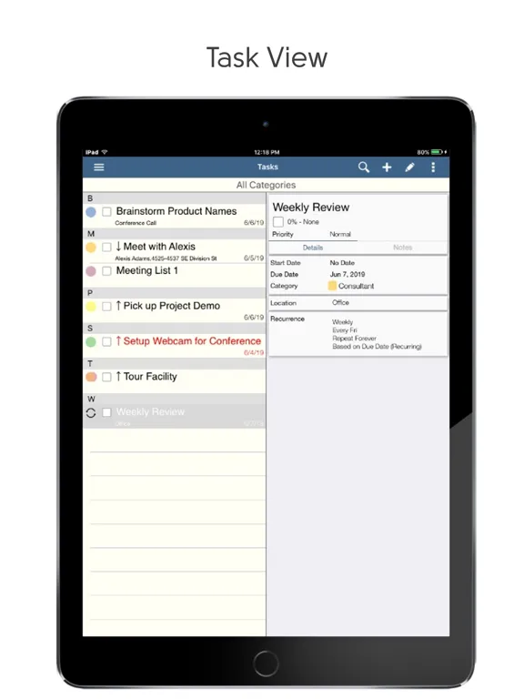 Capturas de tela do DejaOffice CRM with PC Sync iPad 