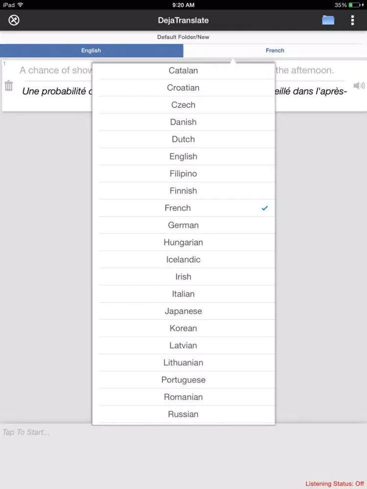 صور DejaTranslate – Speak, Hear, Read, Write any language instantly iPad 