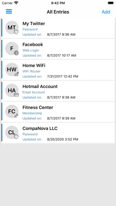 Capturas de tela do #1 Password Manager