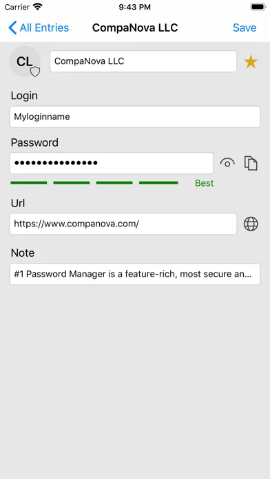 Capturas de tela do #1 Password Manager