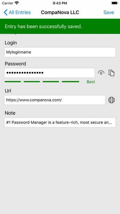 Capturas de tela do #1 Password Manager