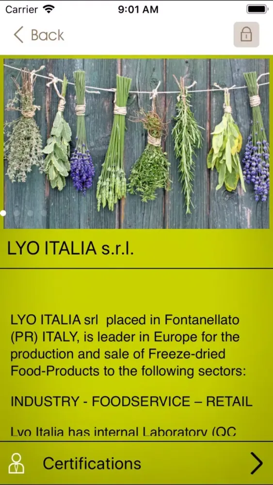 Tangkapan skrin LYO ITALIA