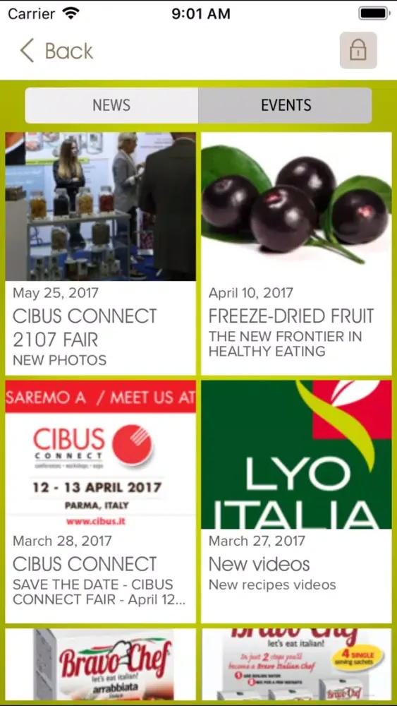 Tangkapan skrin LYO ITALIA