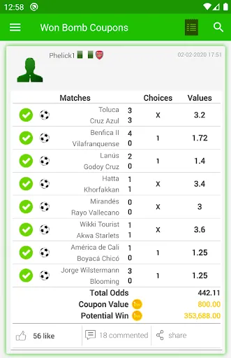 Скриншоты BetsWall Football Betting Tips
