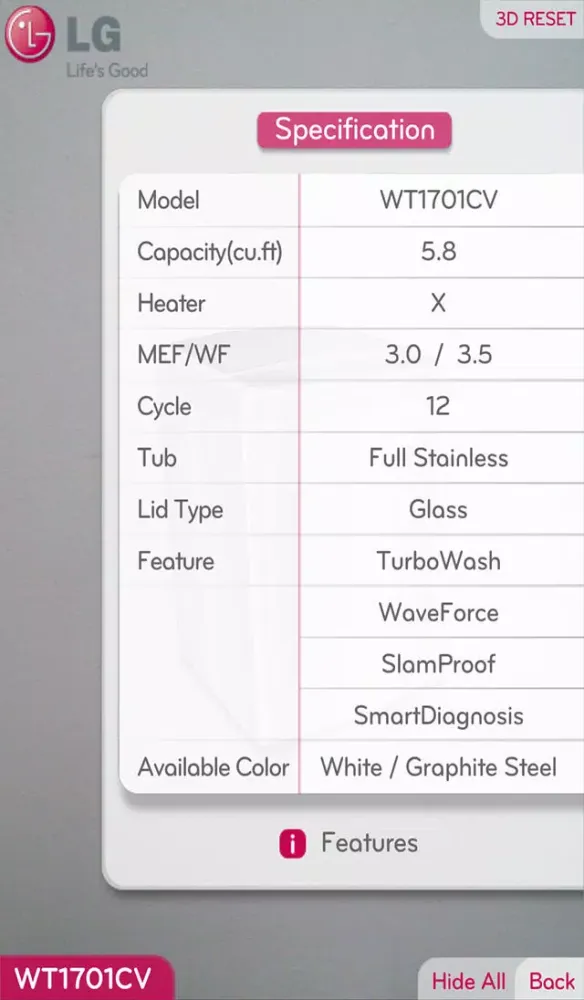 LG WASHER 3D (FRONT) (US, EN)应用截图