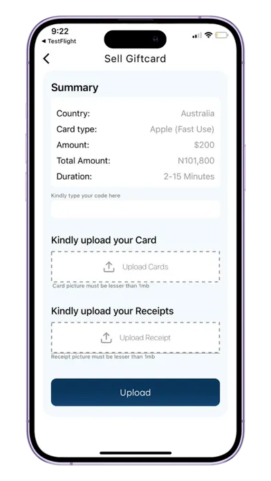 Presto: Sell Giftcards Screenshots