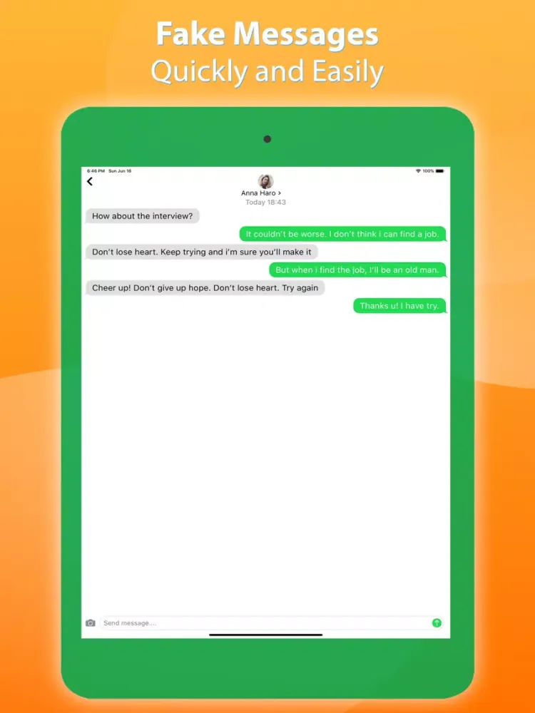 Fake Text Message - Fake SMS iPad  Screenshots