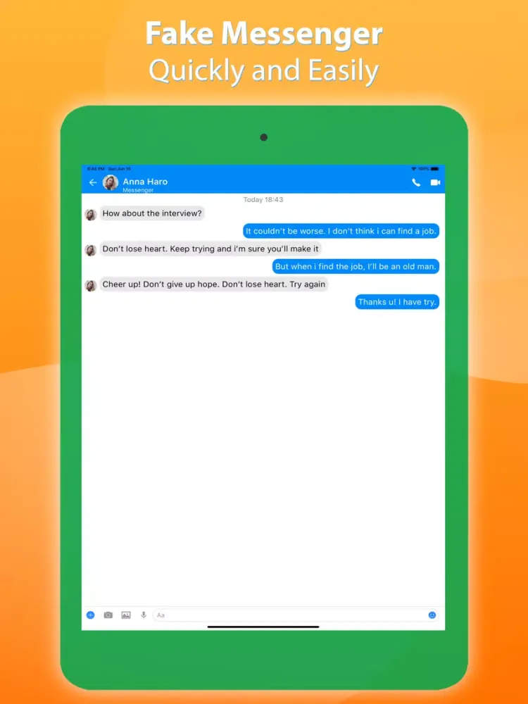 Fake Text Message - Fake SMS iPad  Screenshots