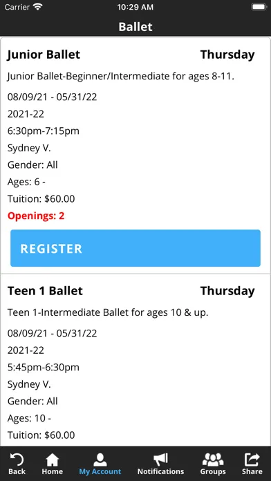 Company C Academy of Dance 스크린샷
