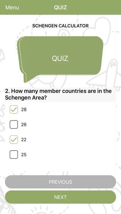 Capturas de tela do KS Schengen Calculator