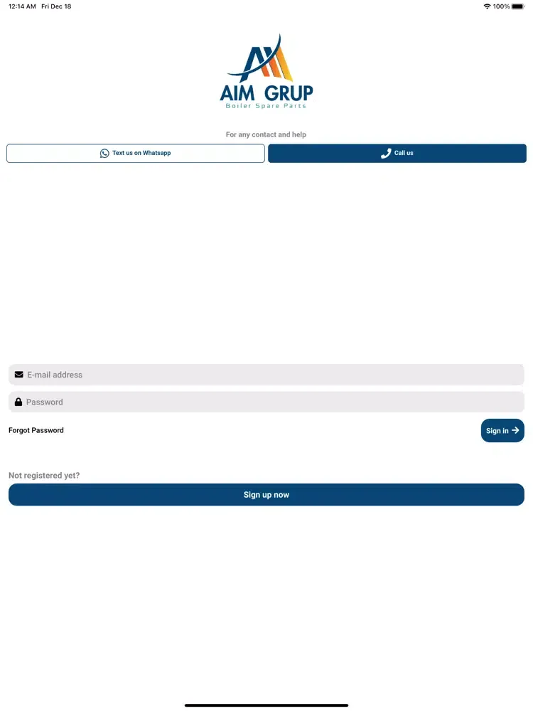 Ảnh chụp màn hình của AIM Grup iPad 