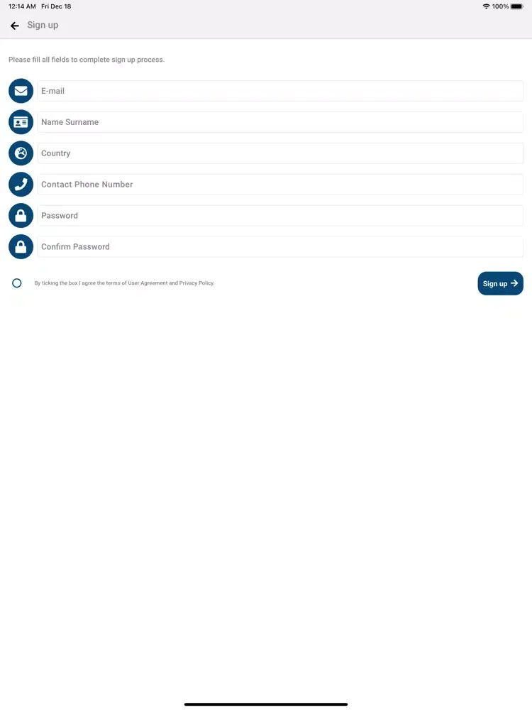 Ảnh chụp màn hình của AIM Grup iPad 
