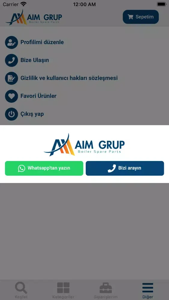 Ảnh chụp màn hình của AIM Grup