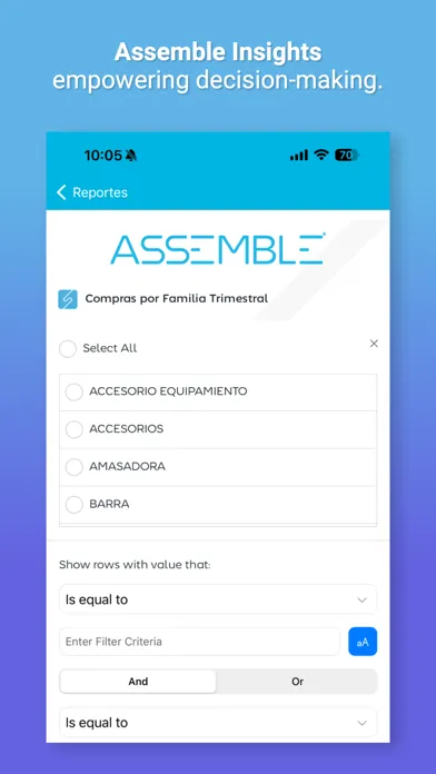 Assemble Insights سکرین شاٹس
