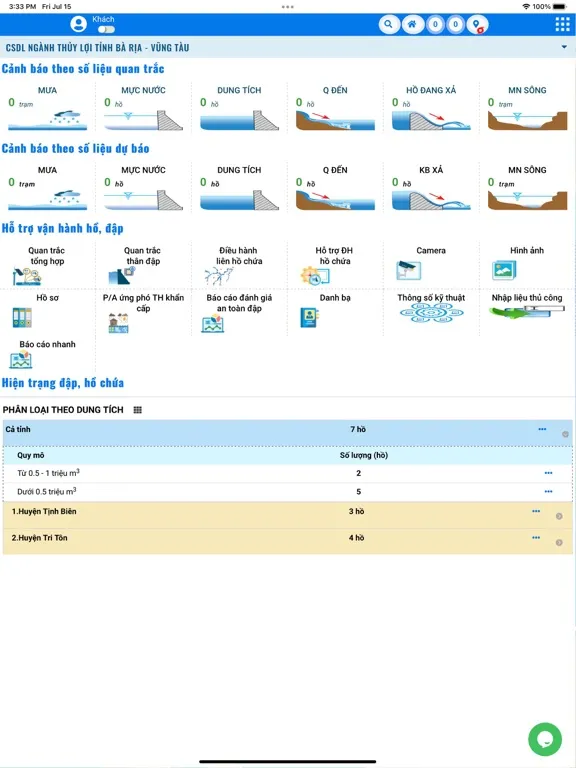 CSDL hồ, đập Bà Rịa - Vũng Tàu iPad  スクリーンショット