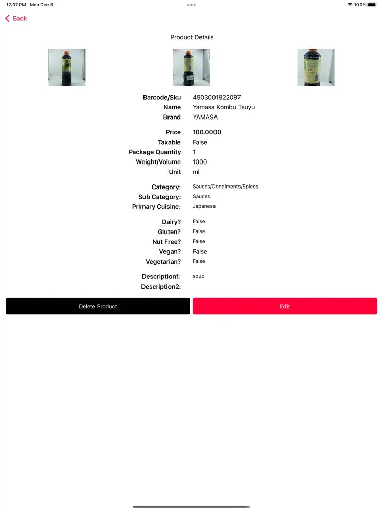 Foodmart88 Vendor App iPad  Screenshots