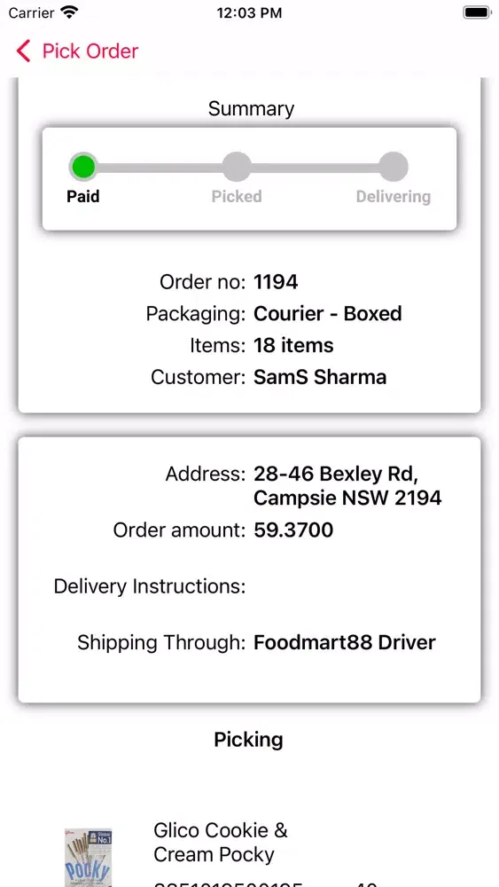 Foodmart88 Vendor App Screenshots