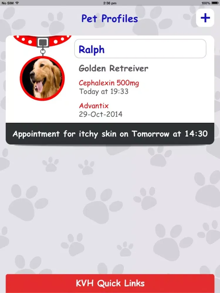 KVH MyPet iPad  Screenshots