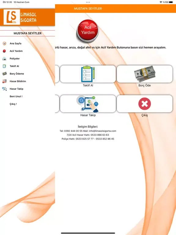 Limasol Sigorta iPad  স্ক্রিনশট