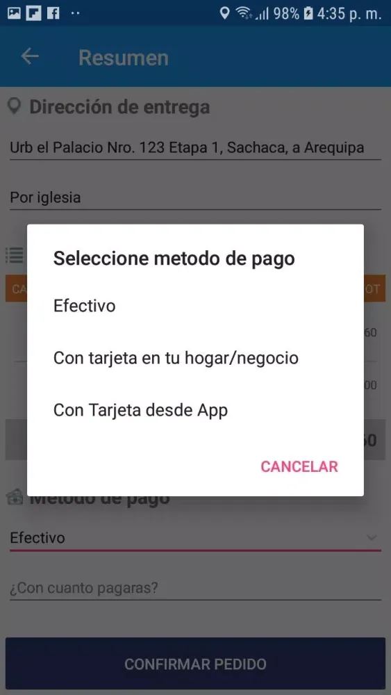 Rapigas Cliente Screenshots