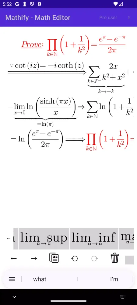 Tangkapan skrin Mathify - AI Math Editor