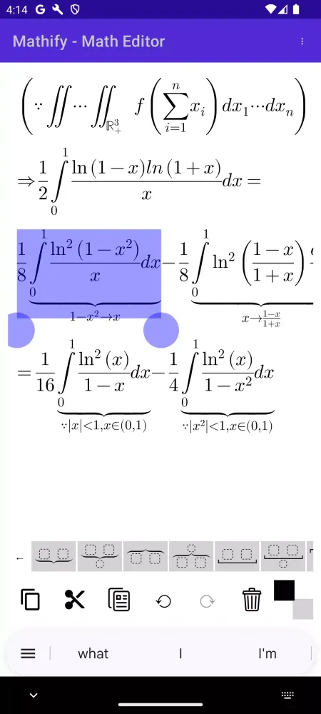 Tangkapan skrin Mathify - AI Math Editor